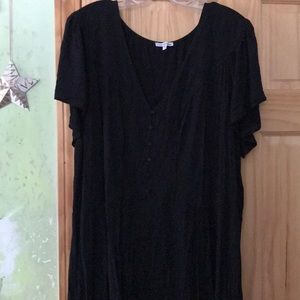 Black Dress with Button Details